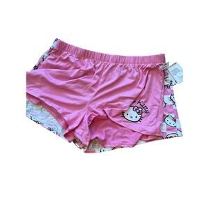 Hello kitty two pack sleep shorts pajamas size large NWT